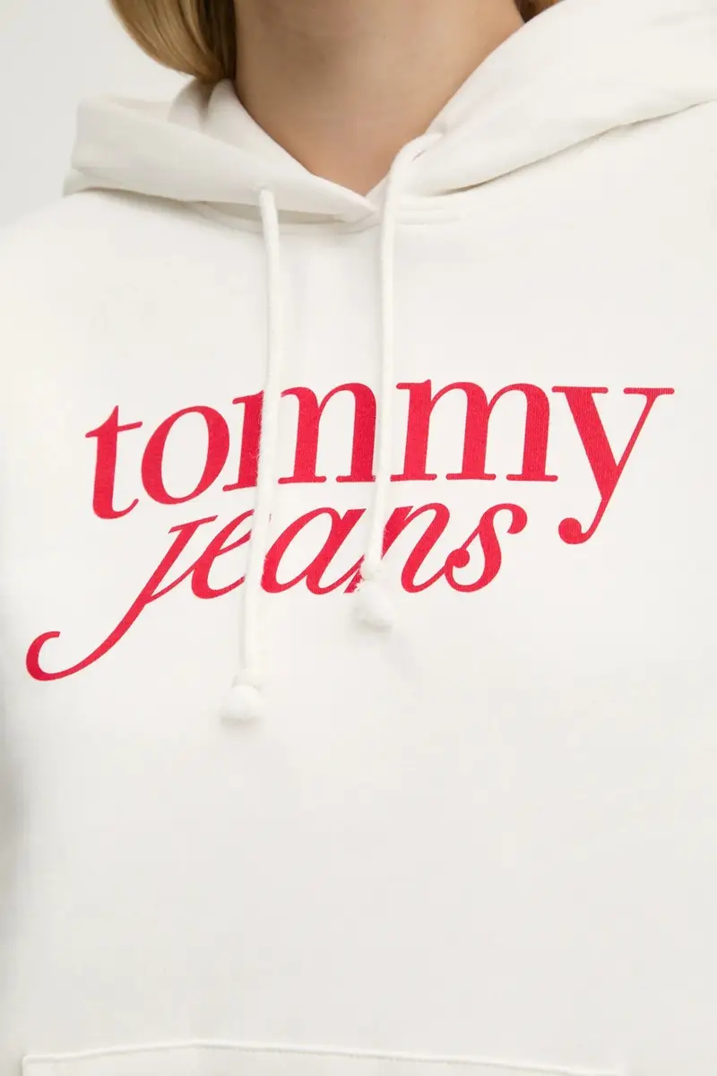 felpa donna colore beige con cappuccio DW0DW20170 miniatura 5