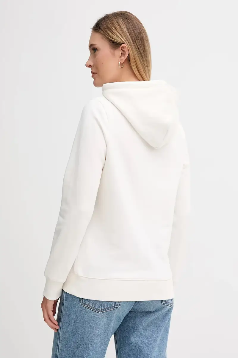 felpa donna colore beige con cappuccio DW0DW21963 miniatura 2