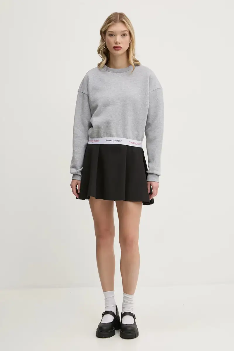 felpa donna colore grigio DW0DW19402 miniatura 2