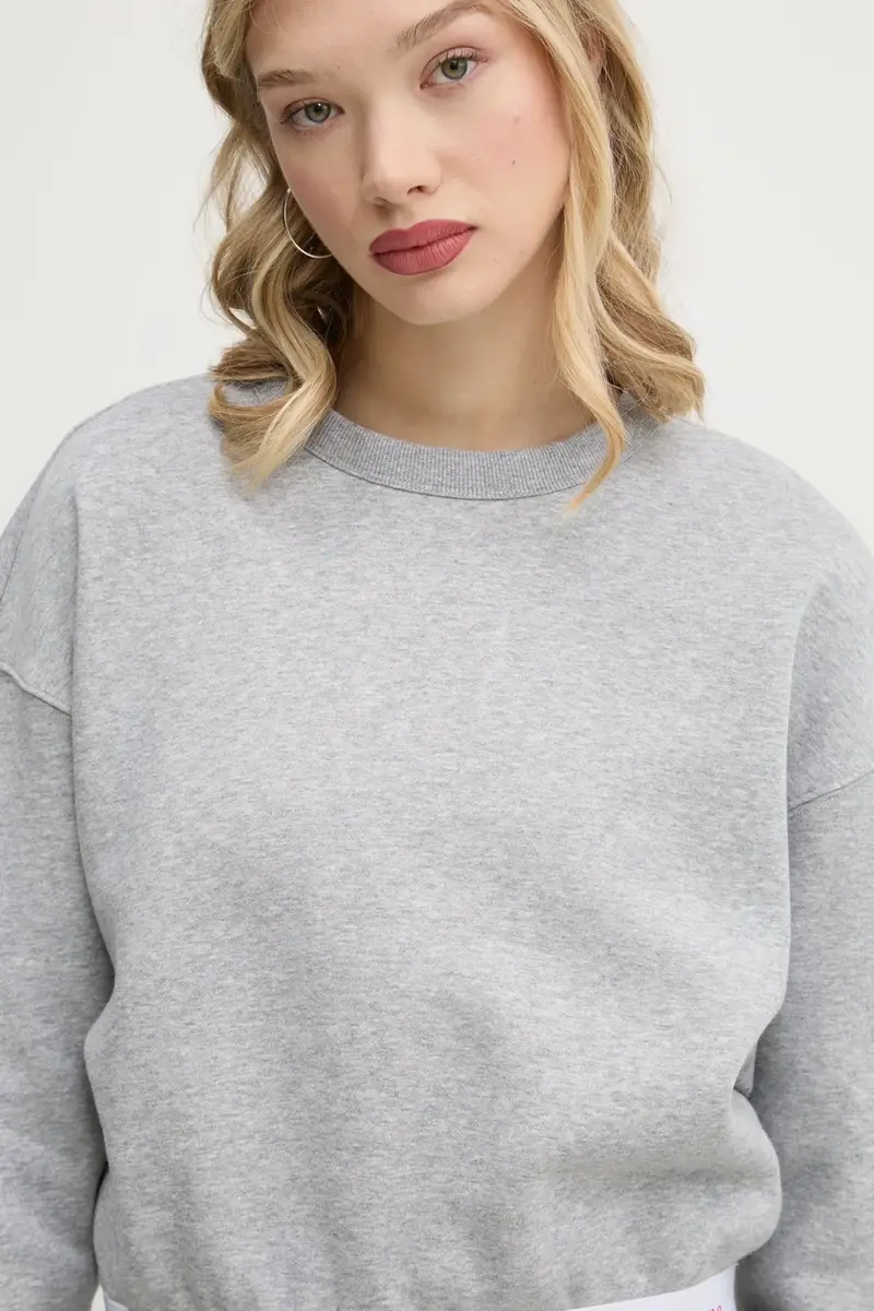 felpa donna colore grigio DW0DW19402 miniatura 4