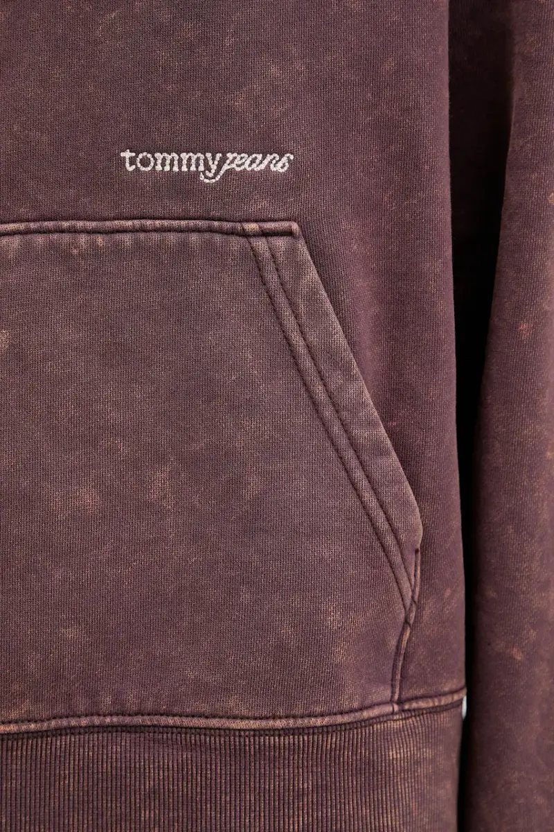 felpa donna colore marrone con cappuccio DW0DW21609 miniatura 5