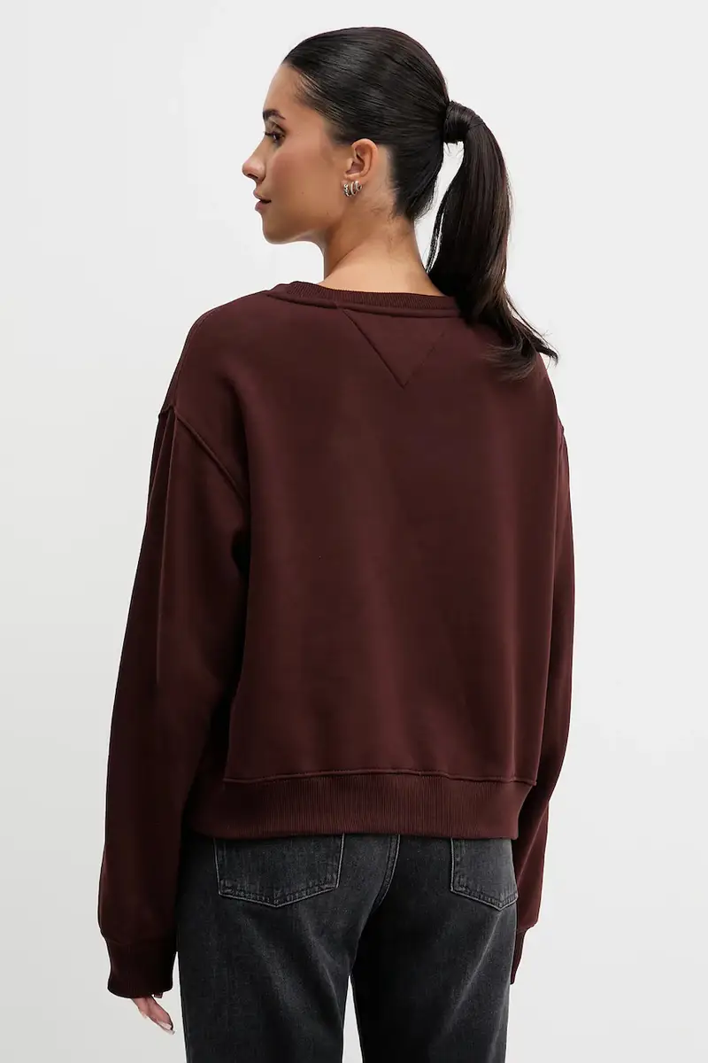 felpa donna colore marrone DW0DW21961 miniatura 3