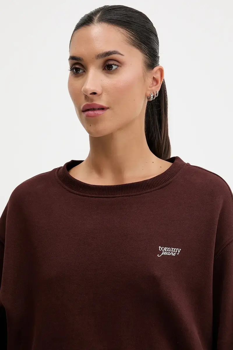 felpa donna colore marrone DW0DW21961 miniatura 4