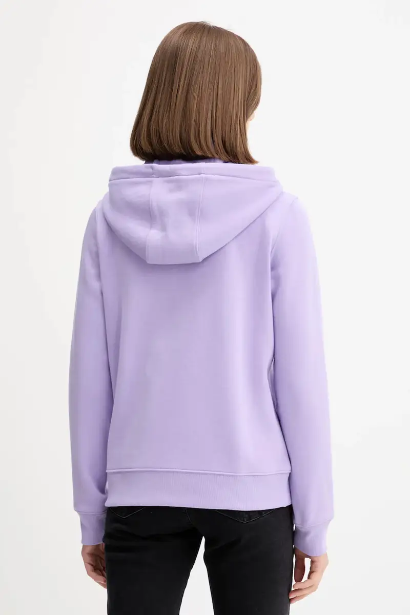 felpa donna colore nero con cappuccio DW0DW19729 Violetto miniatura 3