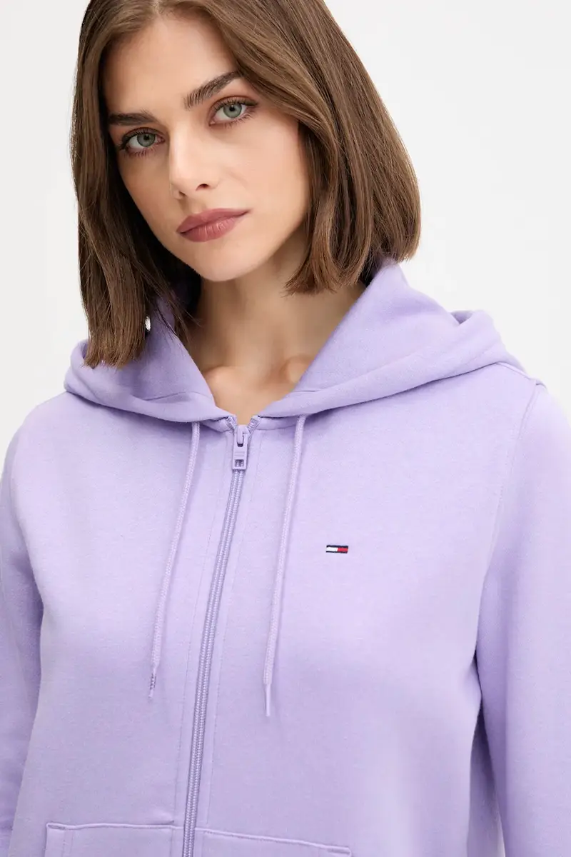 felpa donna colore nero con cappuccio DW0DW19729 Violetto miniatura 4