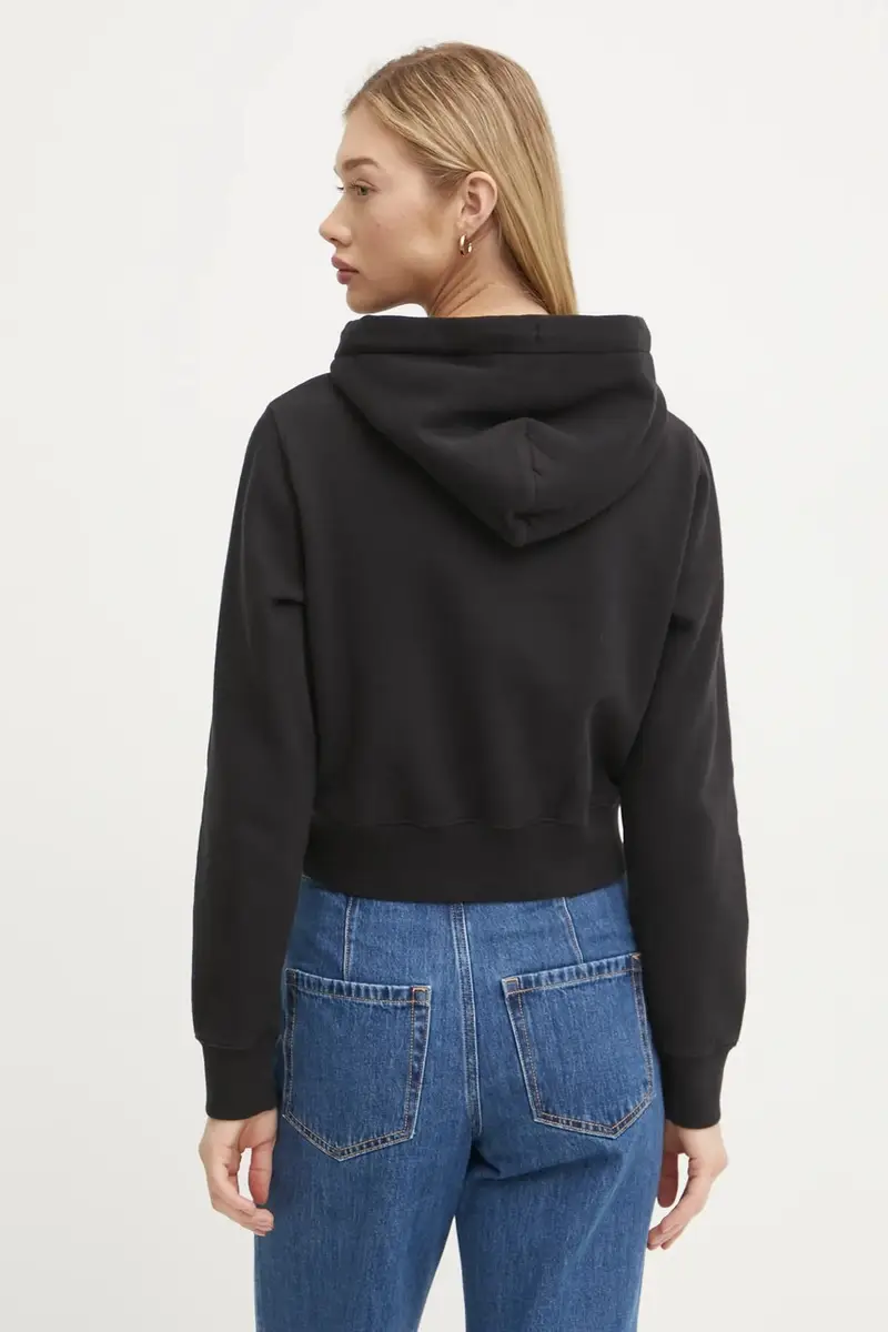 felpa donna colore nero con cappuccio DW0DW19908 miniatura 3