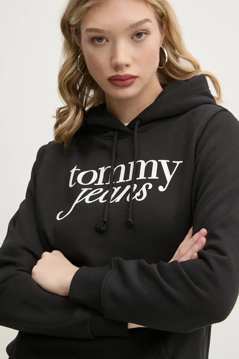 felpa donna colore nero con cappuccio DW0DW20170 miniatura 4