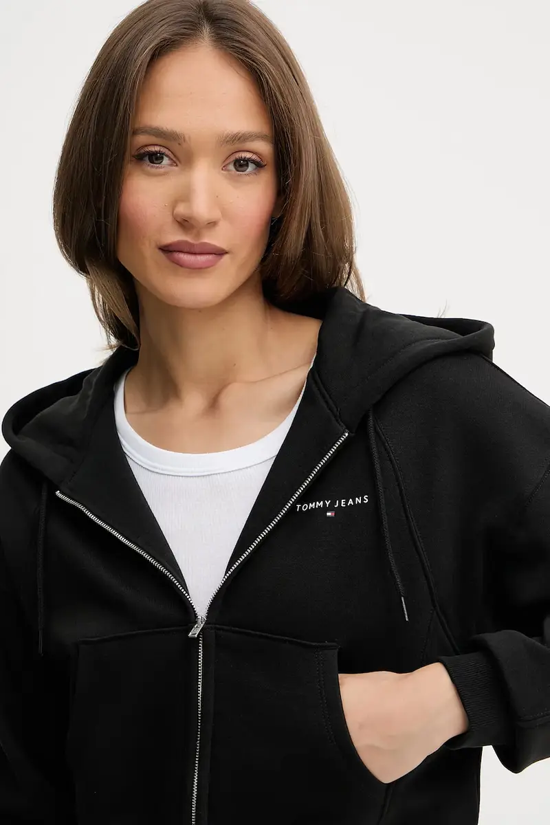 felpa donna colore nero con cappuccio DW0DW21163 miniatura 3