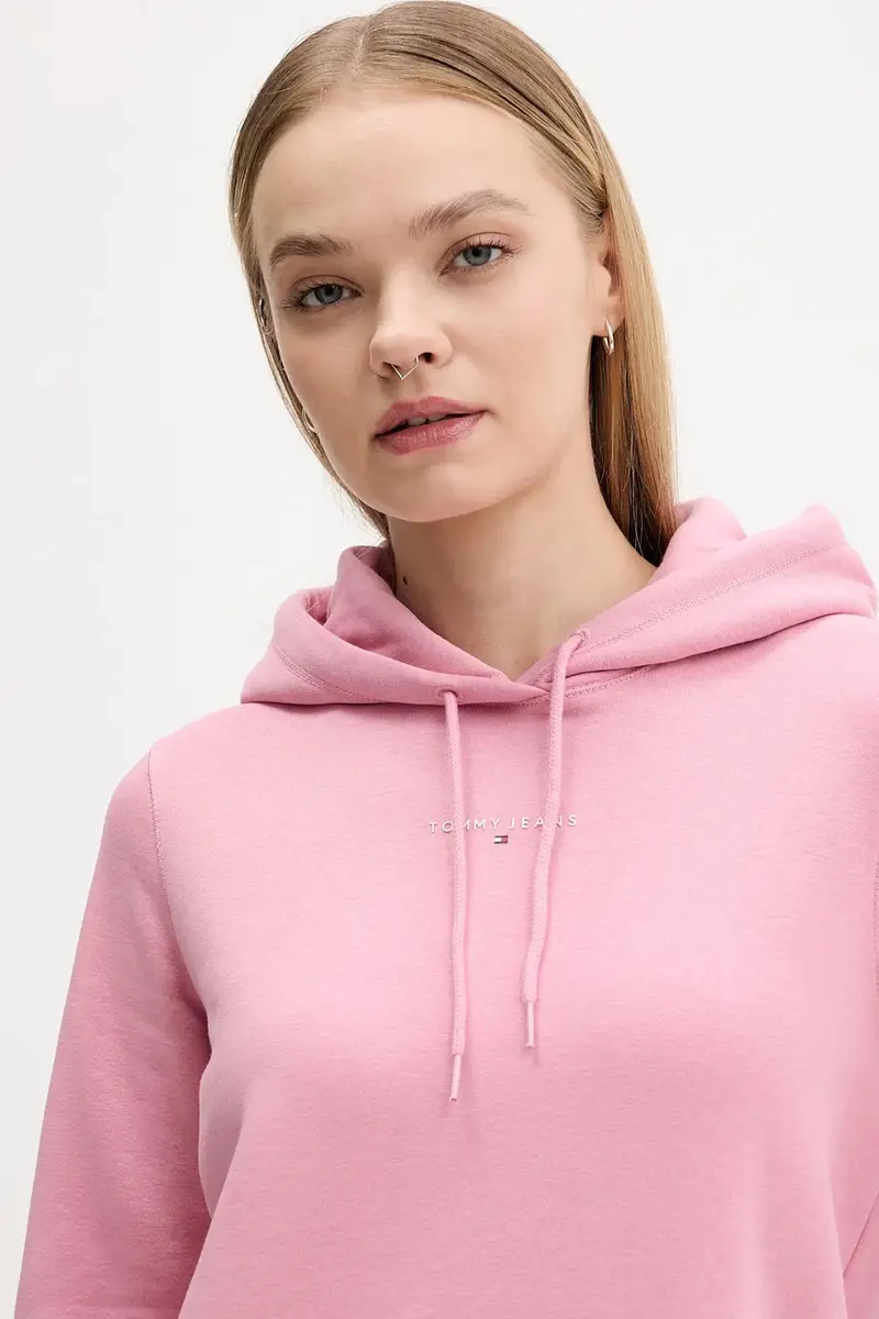 felpa donna colore rosa con cappuccio DW0DW21963 miniatura 4