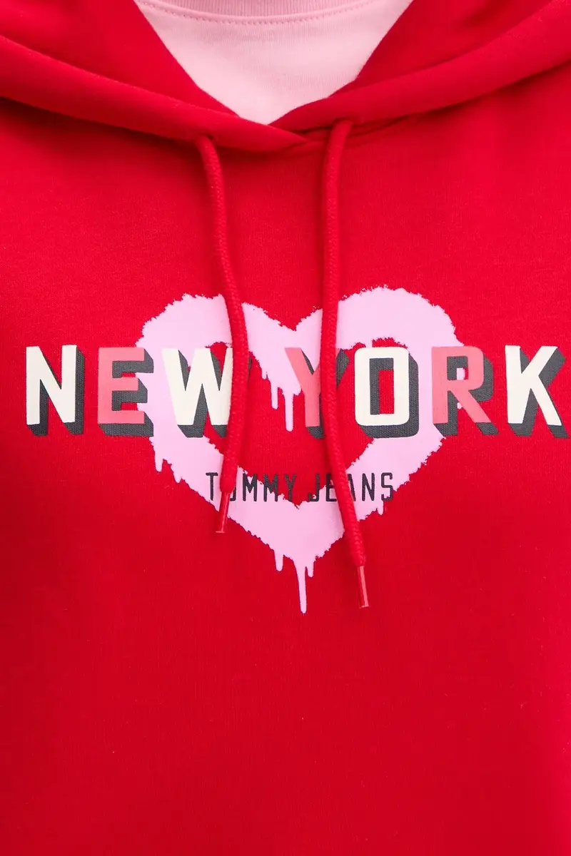 felpa donna colore rosso con cappuccio DW0DW21771 miniatura 5