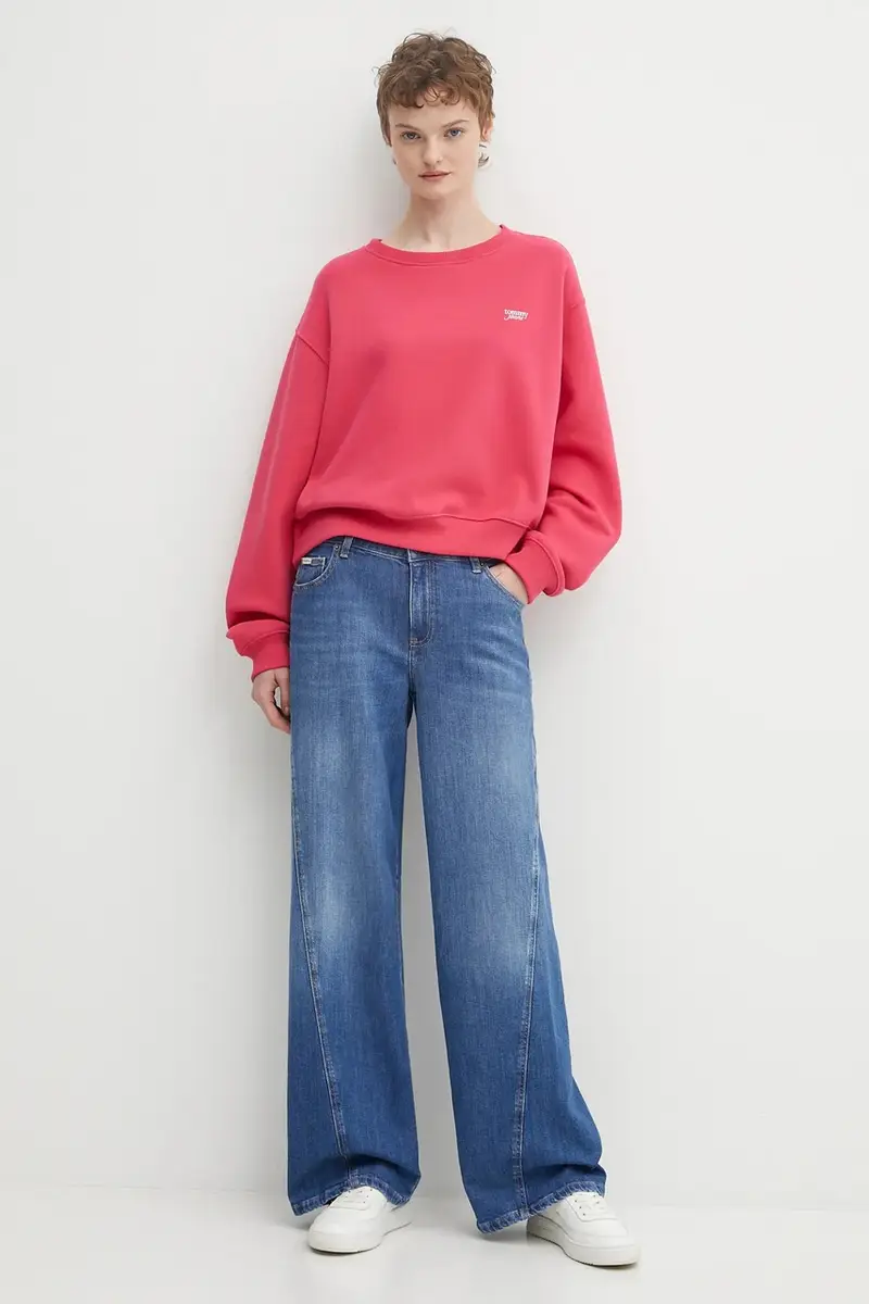 felpa donna colore rosso DW0DW21961 Rosa miniatura 2