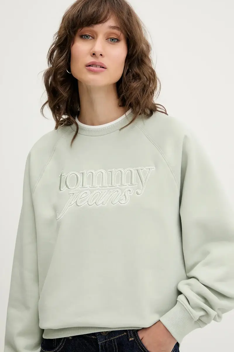 felpa donna colore verde con applicazione DW0DW21196 miniatura 4