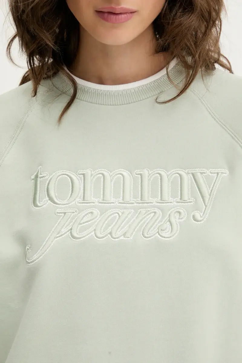 felpa donna colore verde con applicazione DW0DW21196 miniatura 5