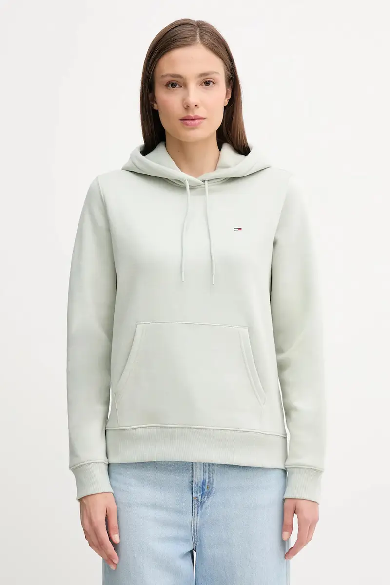 felpa donna colore verde con cappuccio DW0DW19958