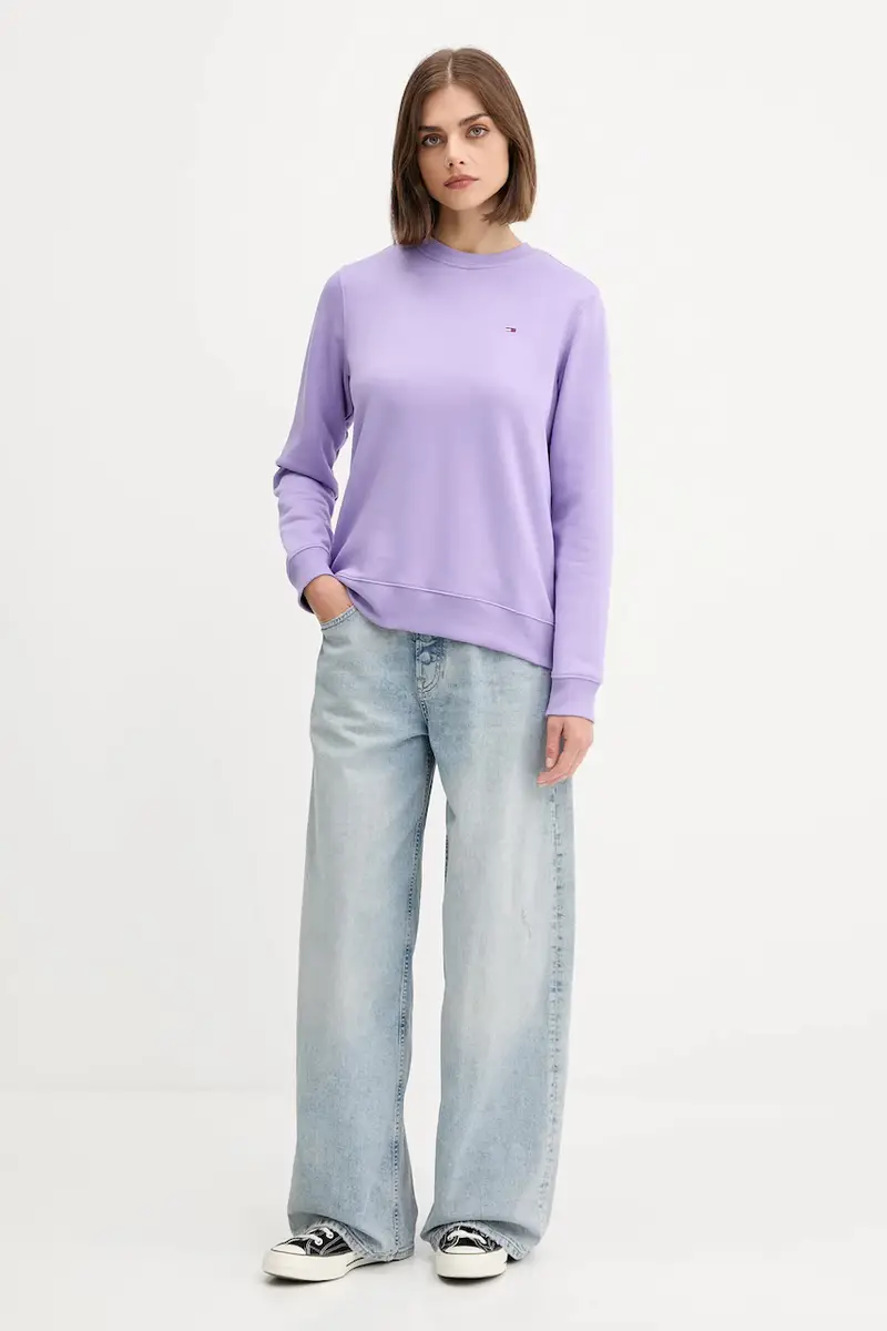 felpa donna colore violetto DW0DW19959 miniatura 2