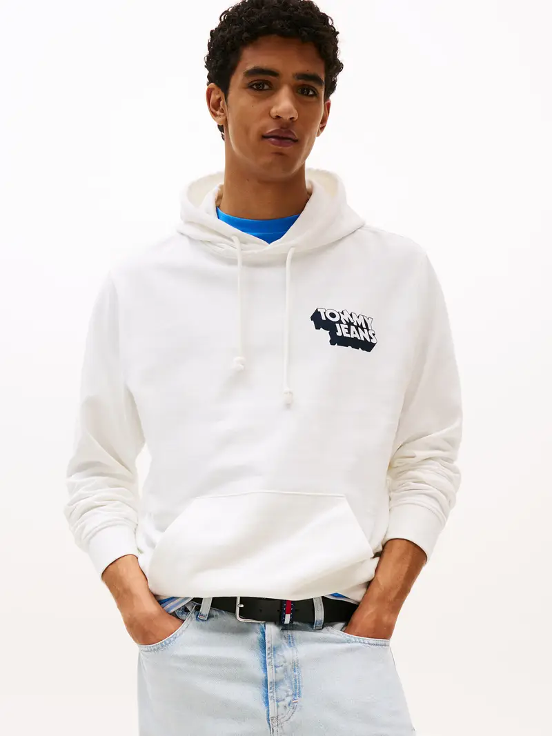 Felpa écru / blu notte Écru miniatura 2