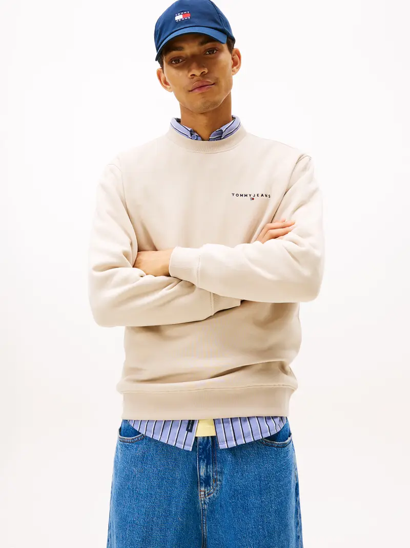 Felpa écru / navy / rosso / bianco Écru miniatura 2