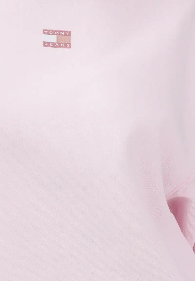 Felpa girocollo rosa da donna con logo miniatura 3