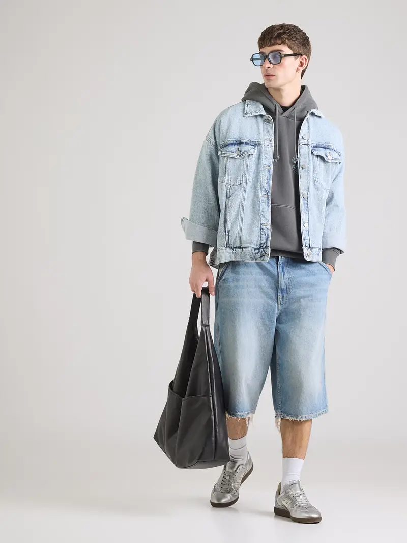 Felpa grigio / menta miniatura 3