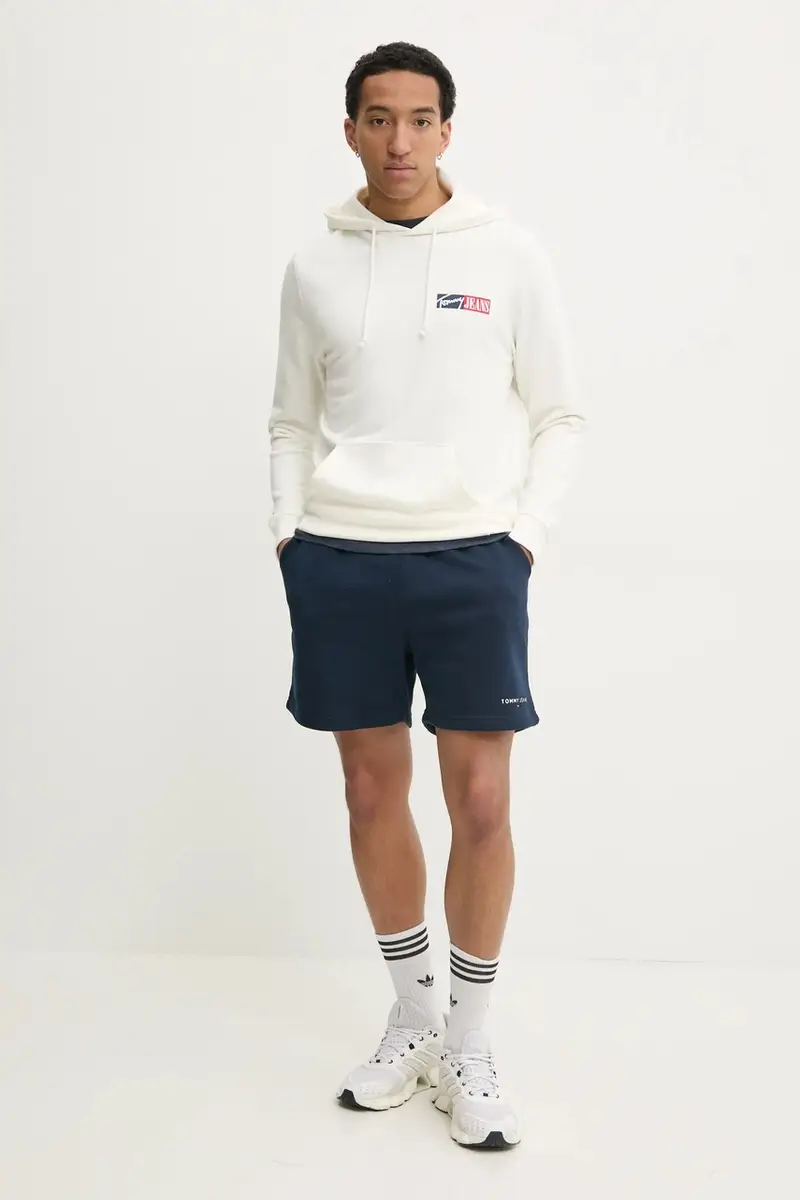 felpa in cotone bambino/a uomo colore bianco con cappuccio DM0DM20257 Beige miniatura 2