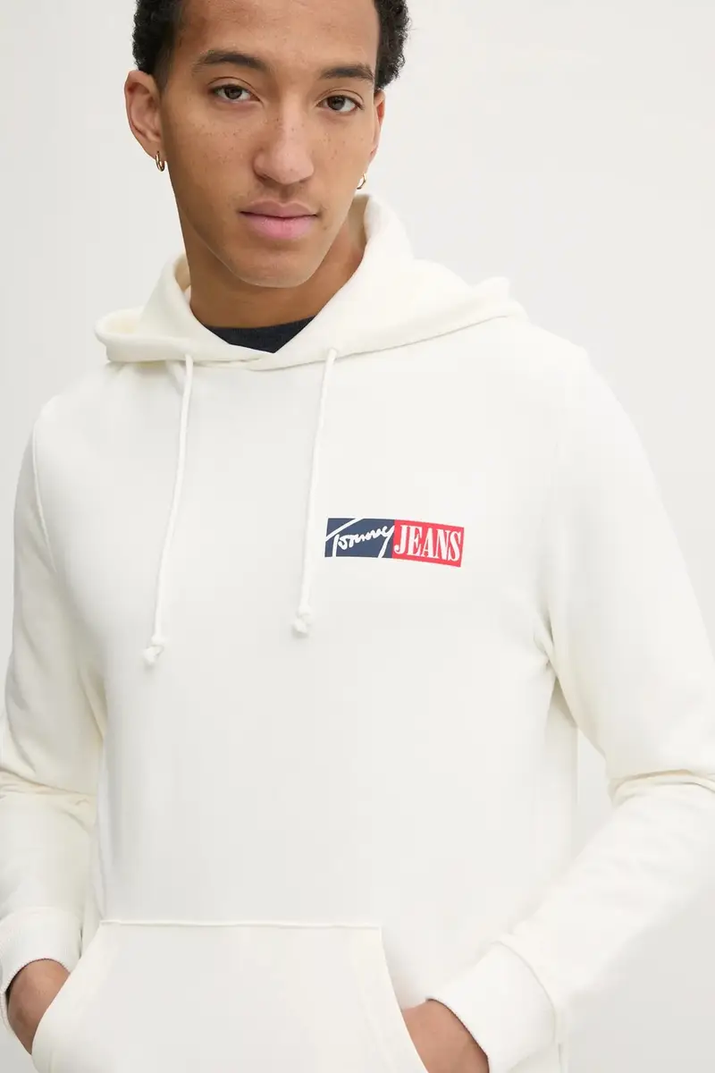 felpa in cotone bambino/a uomo colore bianco con cappuccio DM0DM20257 Beige miniatura 4