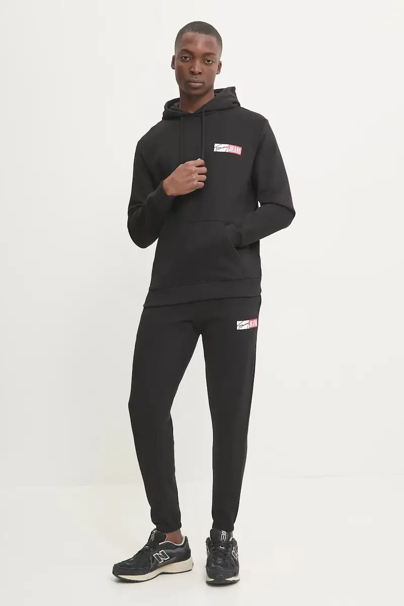 felpa in cotone bambino/a uomo colore nero con cappuccio DM0DM20257 miniatura 2