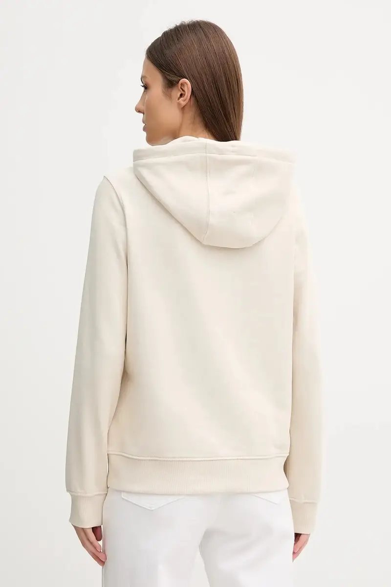 felpa in cotone donna colore beige con cappuccio DW0DW20943 miniatura 2