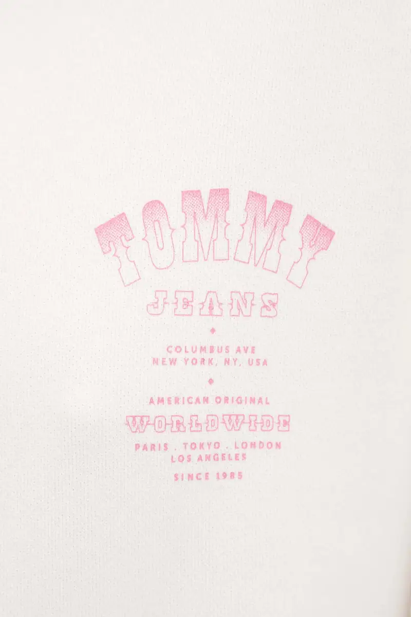 felpa in cotone donna colore beige con cappuccio DW0DW21785 miniatura 5