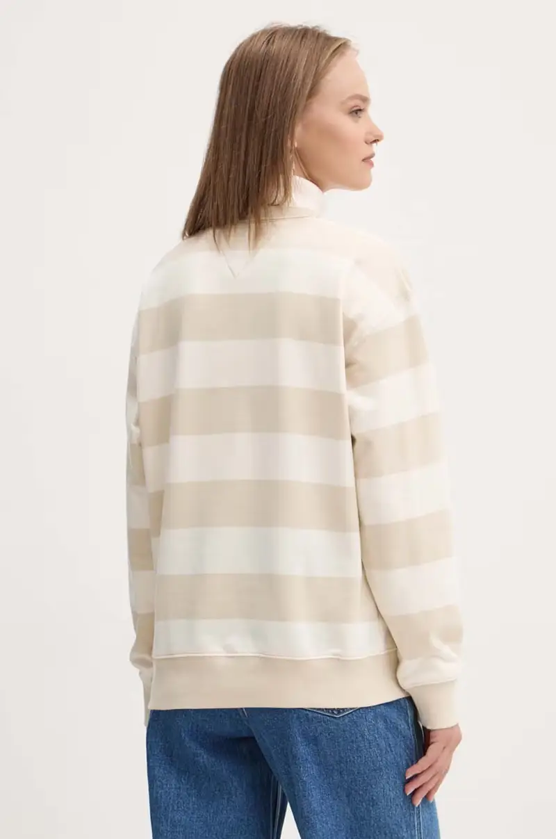 felpa in cotone donna colore beige DW0DW19041 miniatura 3