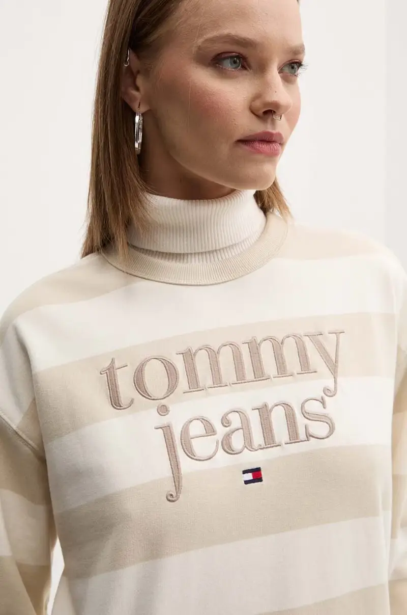 felpa in cotone donna colore beige DW0DW19041 miniatura 4