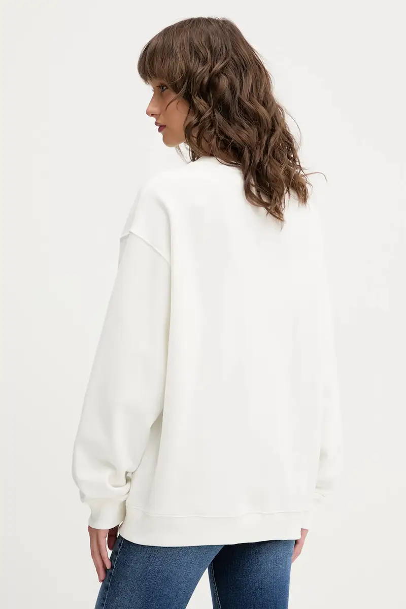 felpa in cotone donna colore bianco DW0DW20933 miniatura 3