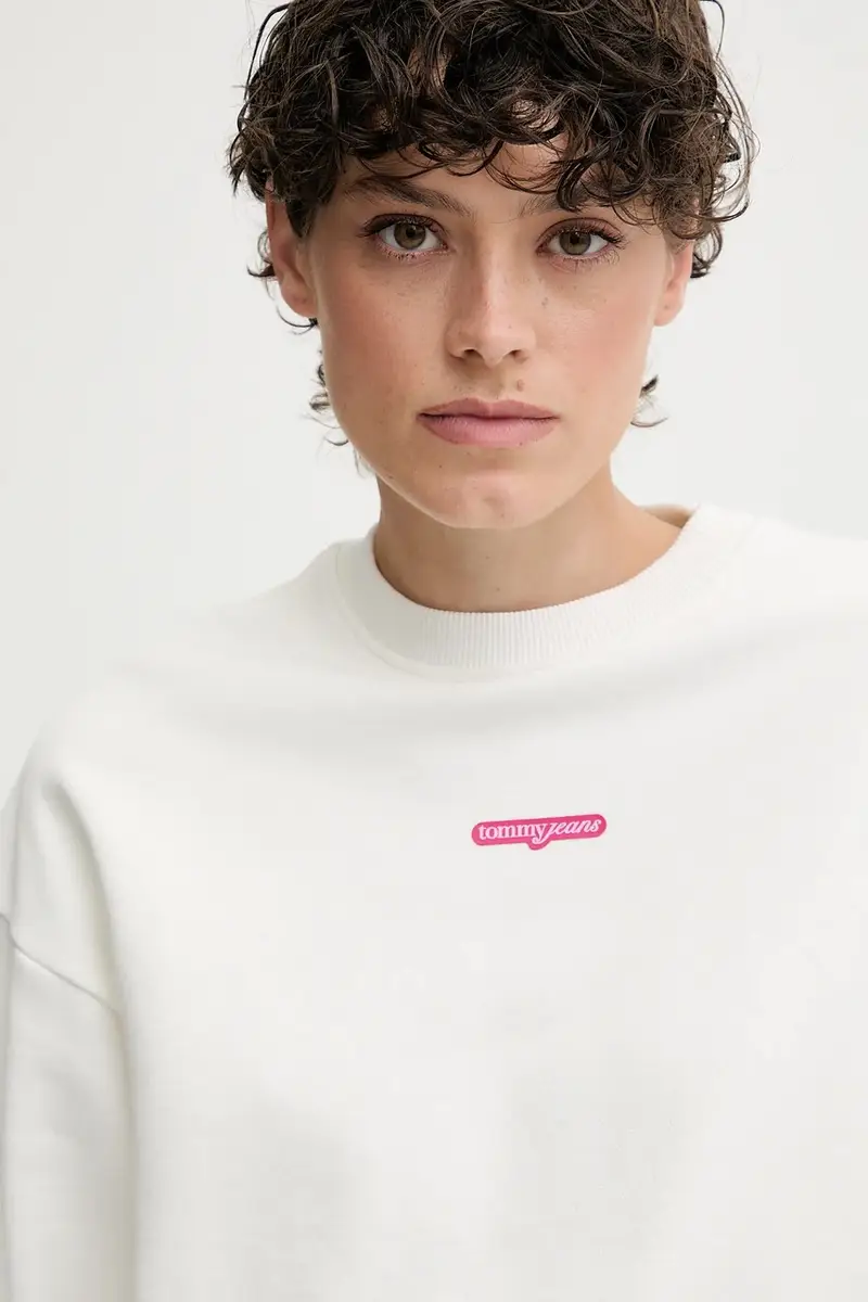 felpa in cotone donna colore bianco DW0DW20947 miniatura 3