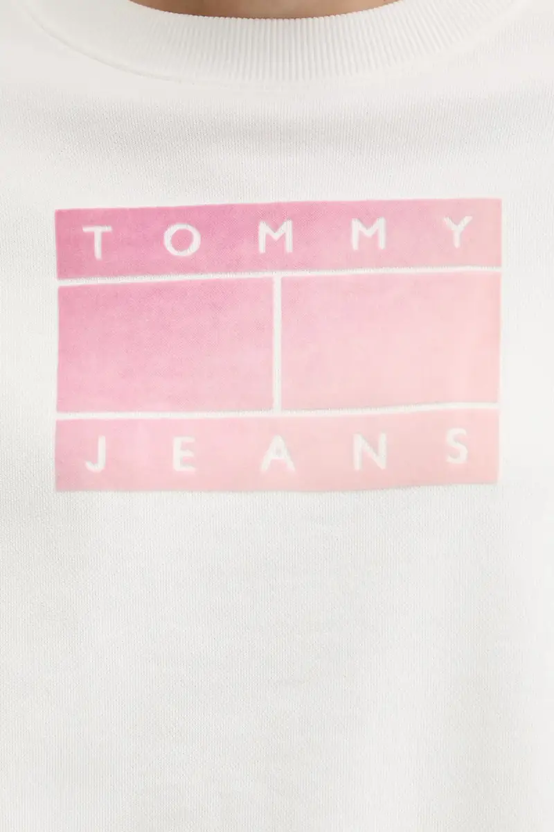 felpa in cotone donna colore bianco DW0DW21396 miniatura 4