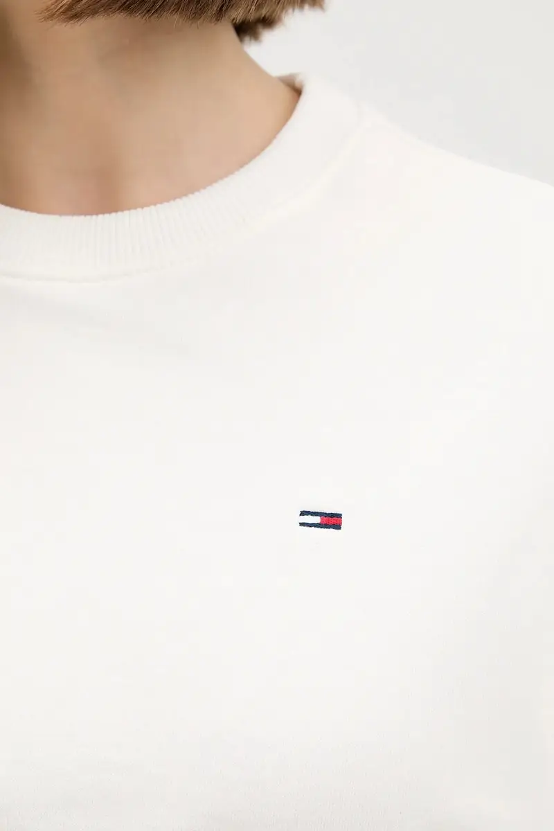 felpa in cotone donna colore bianco DW0DW21831 Beige miniatura 5