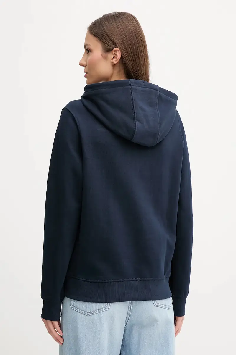 felpa in cotone donna colore blu navy con cappuccio DW0DW20943 miniatura 2