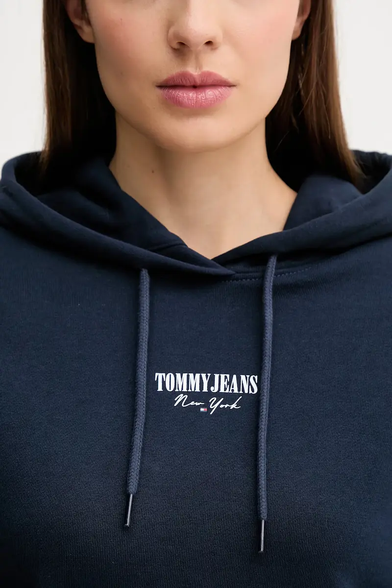 felpa in cotone donna colore blu navy con cappuccio DW0DW20943 miniatura 4