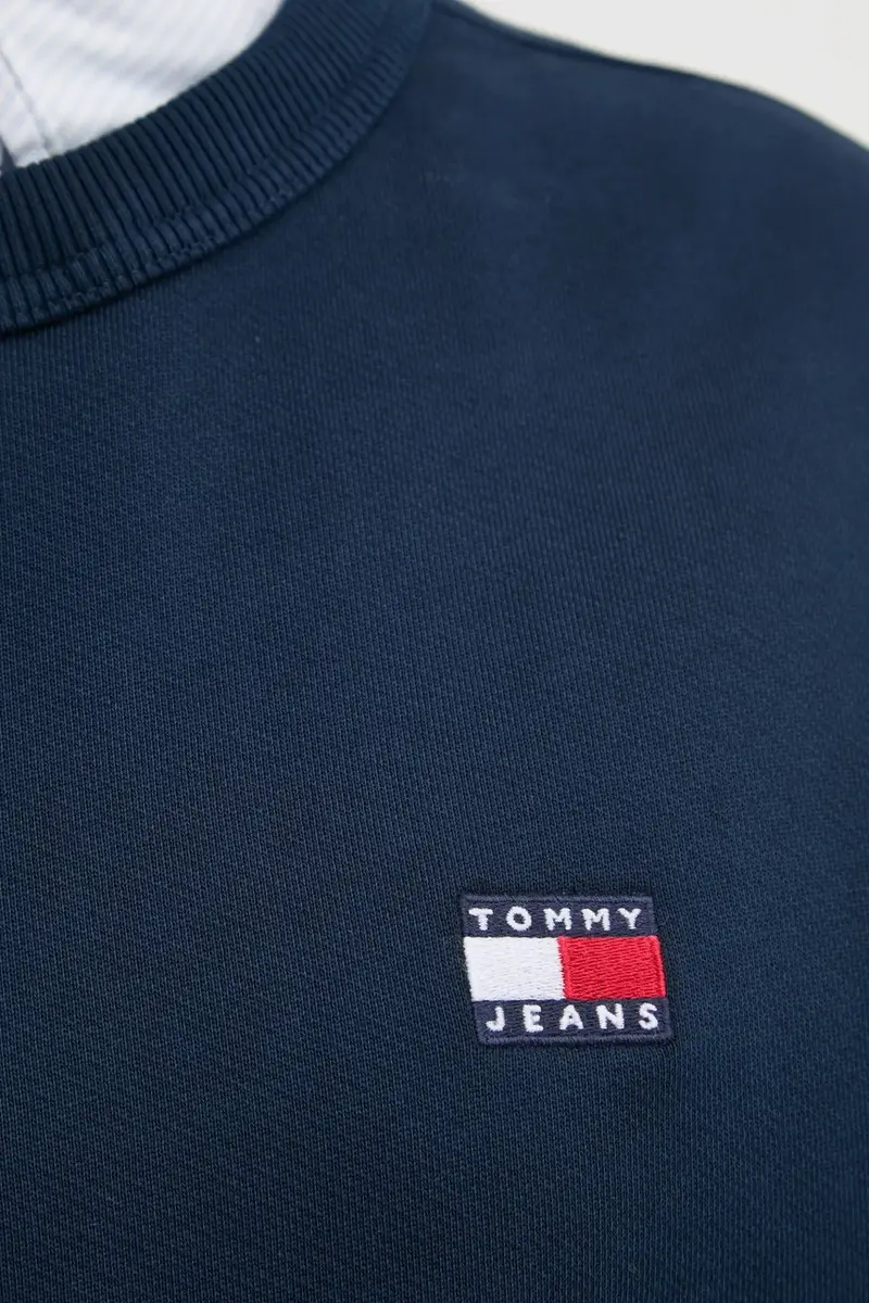 felpa in cotone donna colore blu navy DW0DW19408 miniatura 5