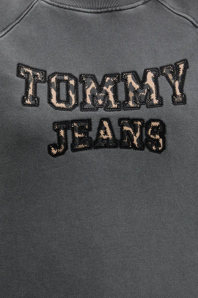 felpa in cotone donna colore grigio con applicazione DW0DW21959 miniatura 5