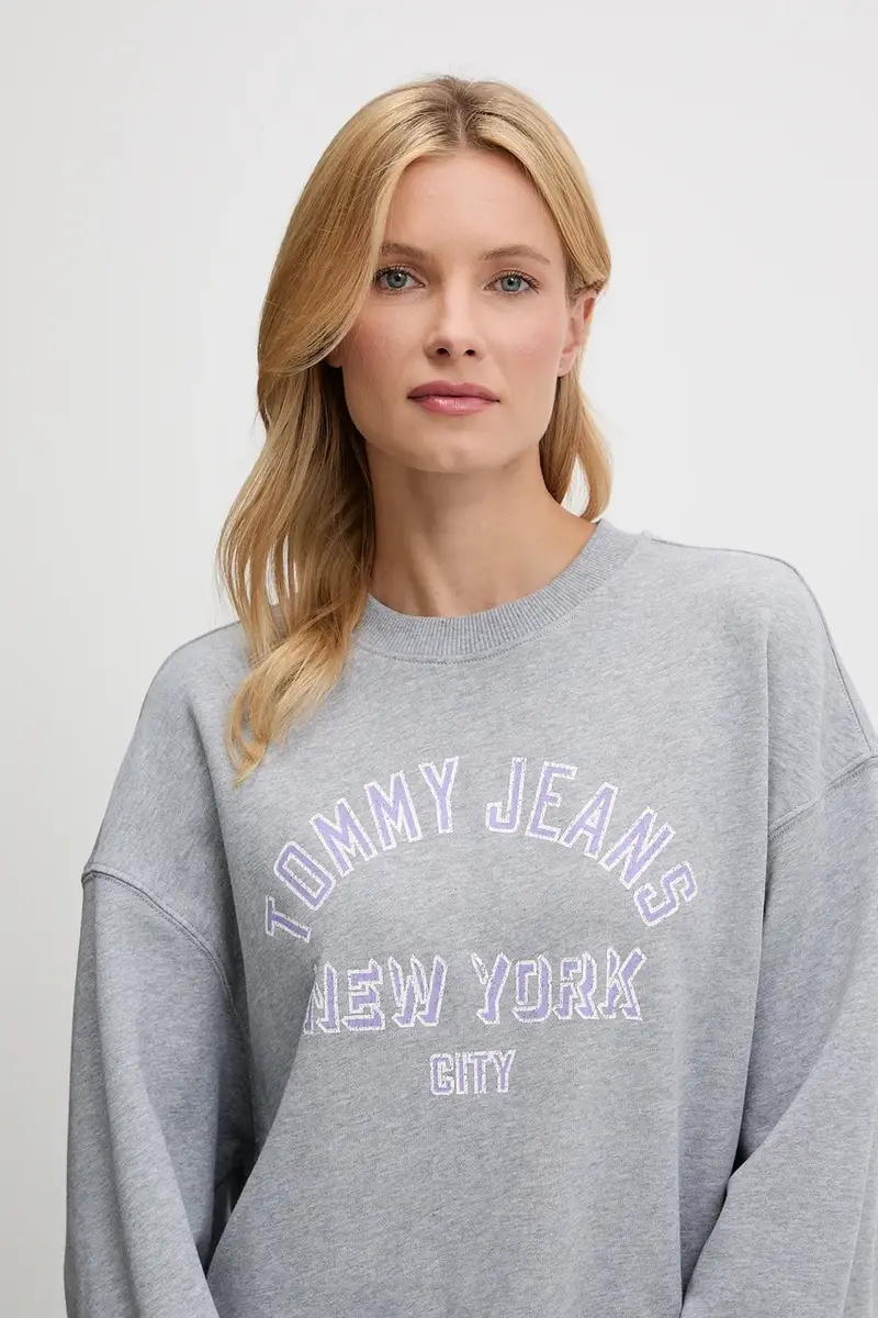 felpa in cotone donna colore grigio DW0DW21202 miniatura 3