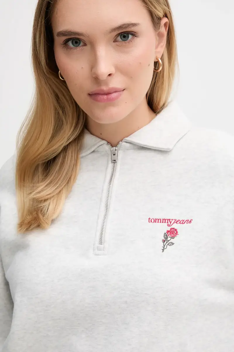 felpa in cotone donna colore grigio DW0DW22182 miniatura 5