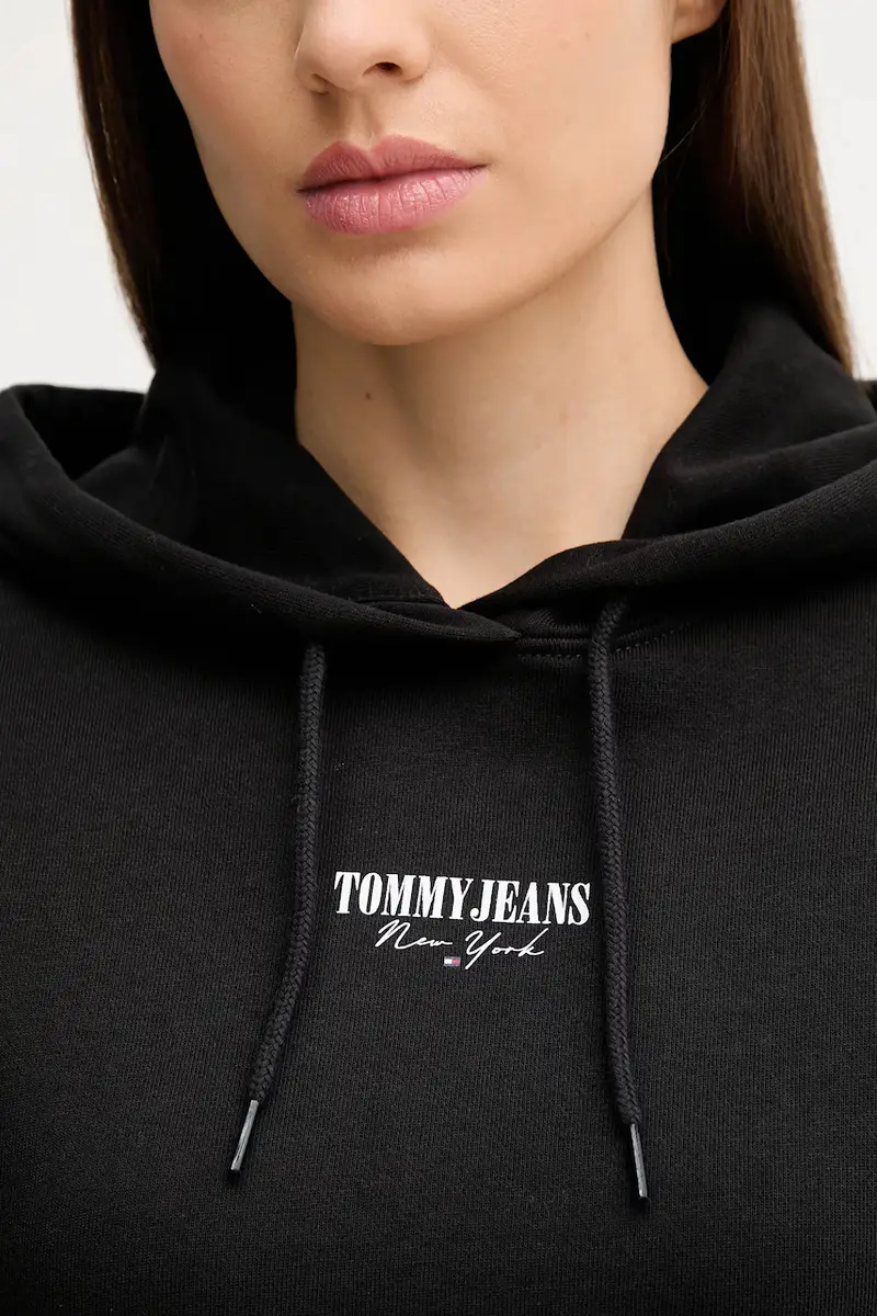 felpa in cotone donna colore nero con cappuccio DW0DW20943 miniatura 4