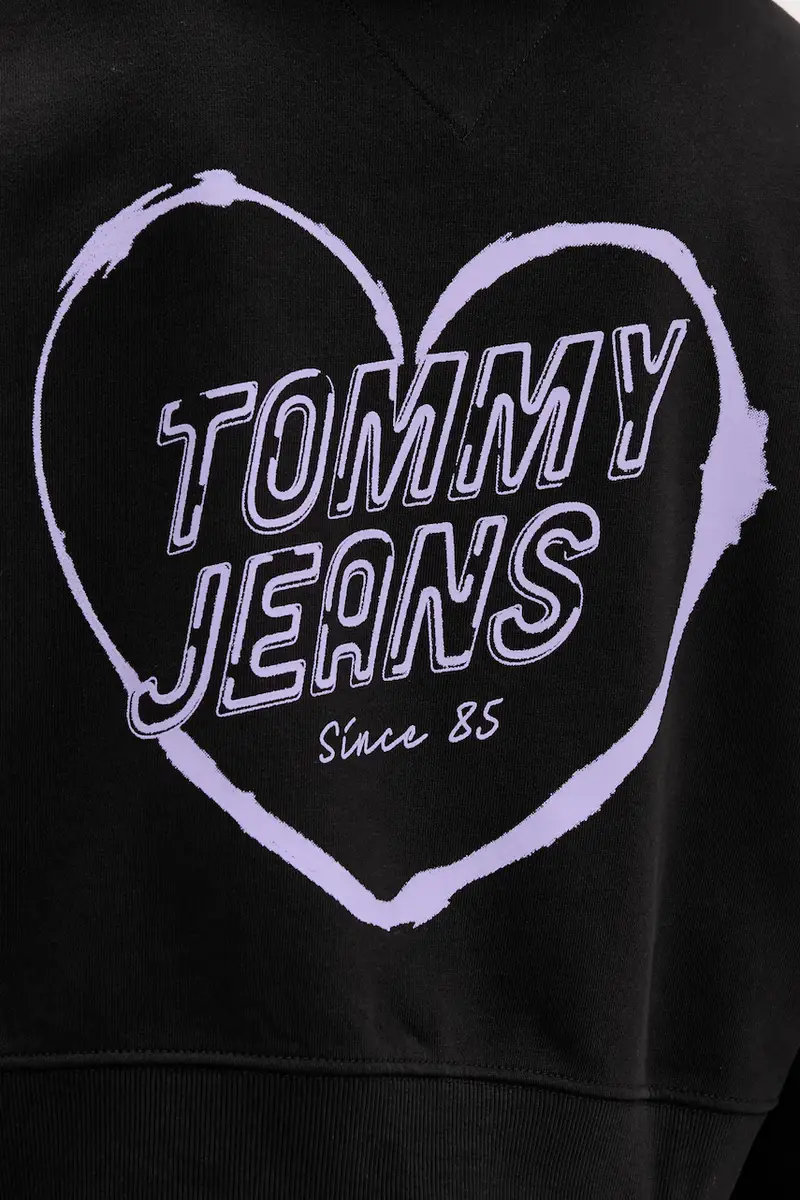 felpa in cotone donna colore nero con cappuccio DW0DW21408 miniatura 5