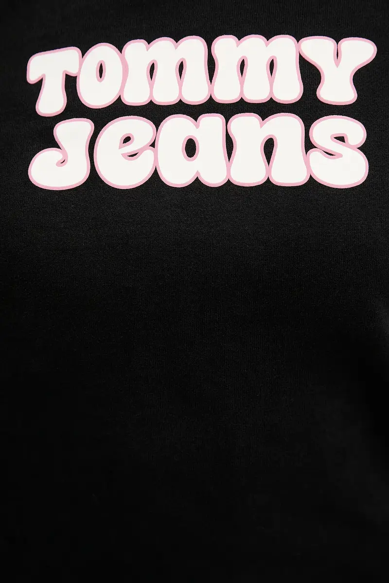 felpa in cotone donna colore nero con cappuccio DW0DW21962 miniatura 5