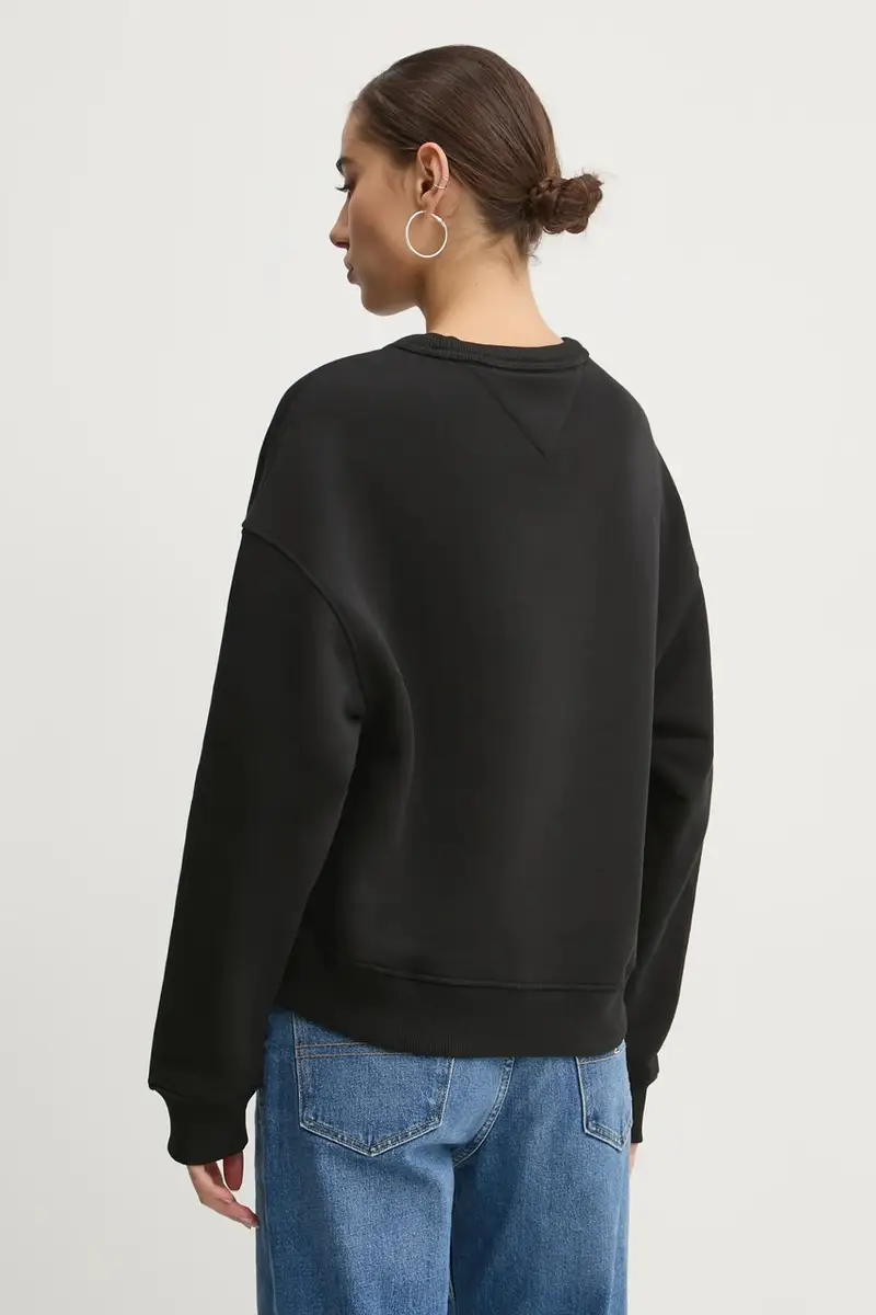 felpa in cotone donna colore nero DW0DW19408 miniatura 3