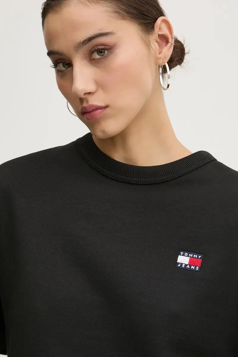 felpa in cotone donna colore nero DW0DW19408 miniatura 4