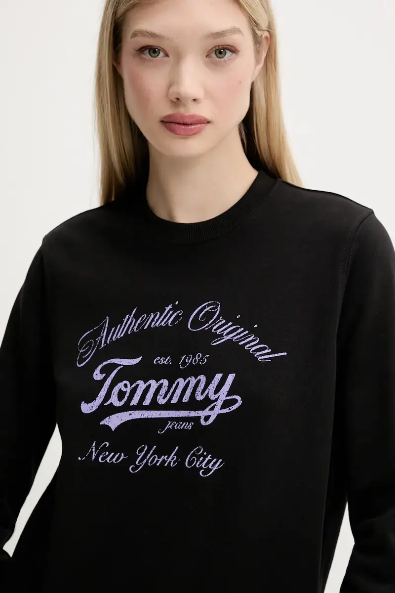 felpa in cotone donna colore nero DW0DW20942 miniatura 4