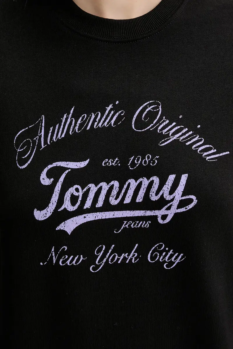 felpa in cotone donna colore nero DW0DW20942 miniatura 5