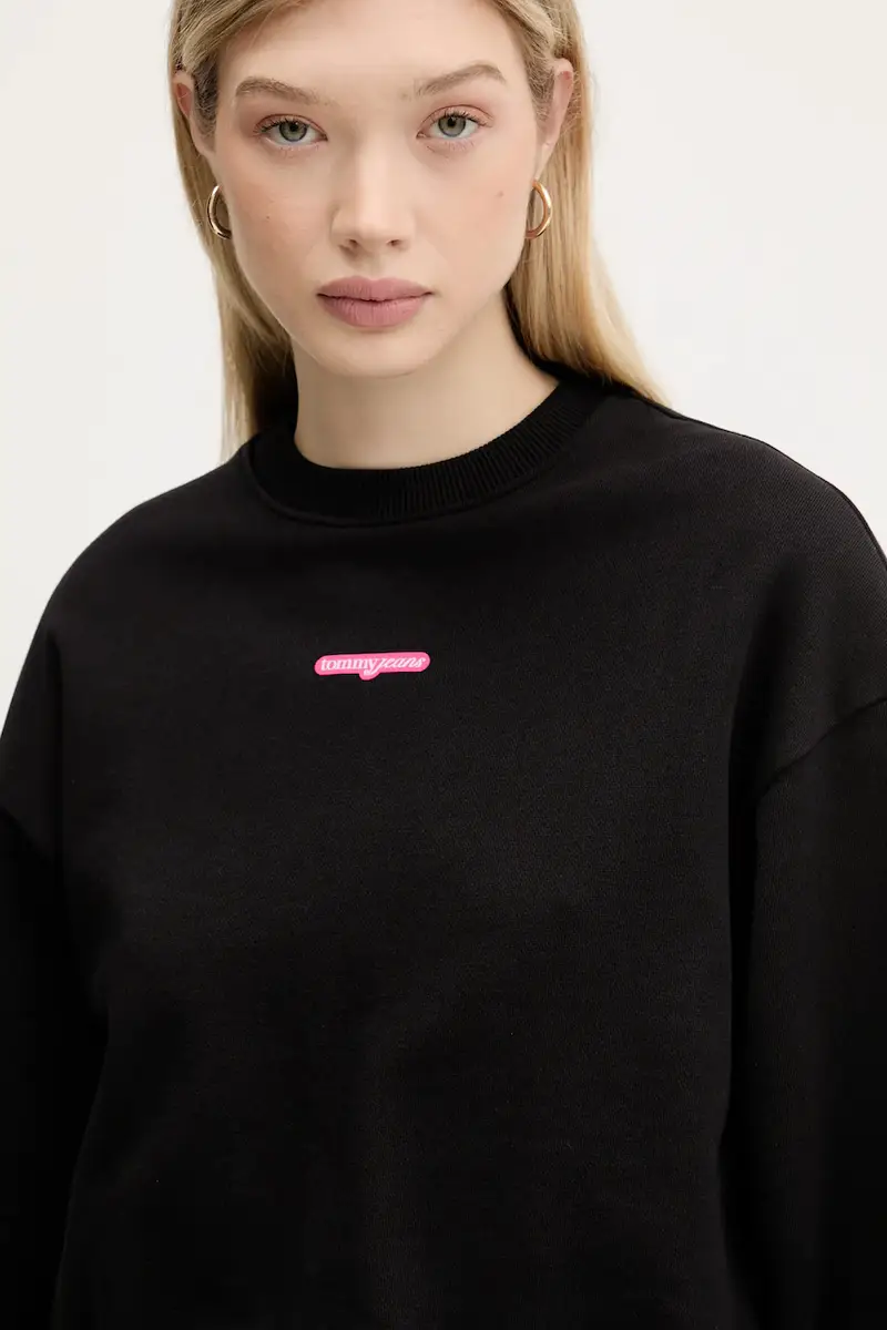 felpa in cotone donna colore nero DW0DW20947 miniatura 4