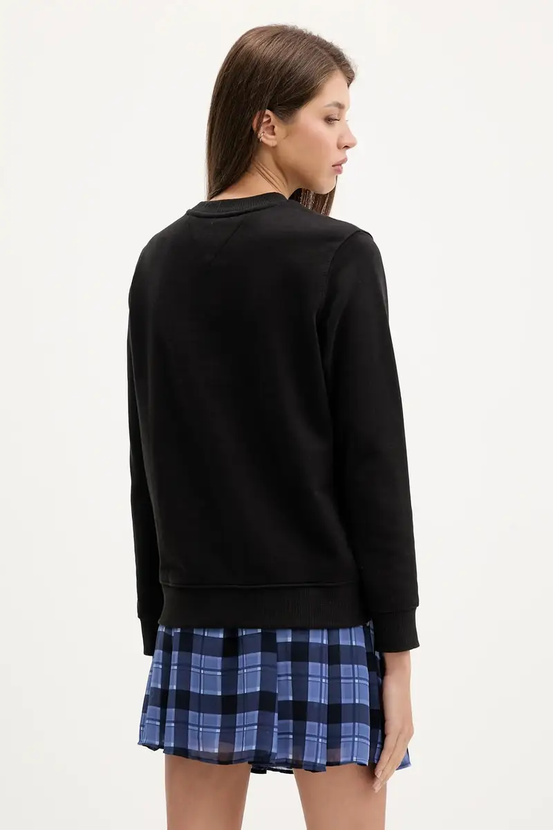 felpa in cotone donna colore nero DW0DW21960 miniatura 3