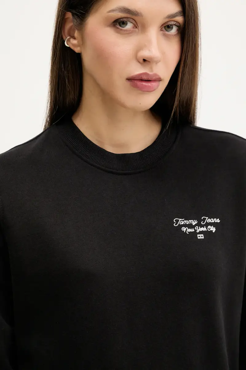 felpa in cotone donna colore nero DW0DW21960 miniatura 4